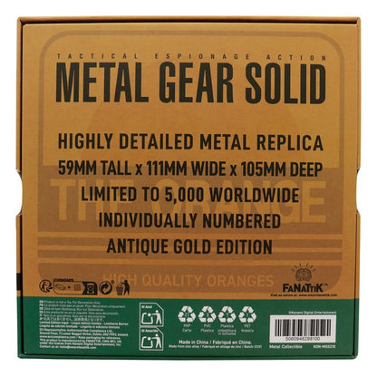 Metal Gear Solid 2 Replik Cardboard Box Antique Gold Image 3