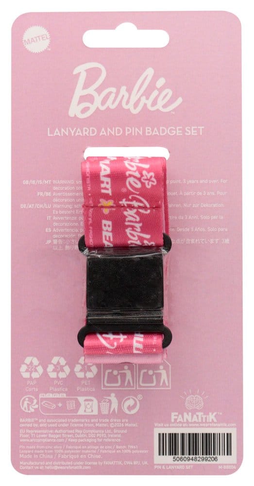 Barbie Schlüsselband & Ansteck-Pin Set Image 3