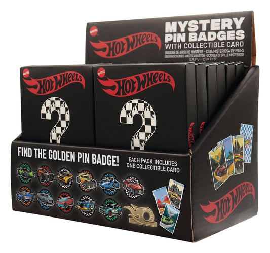 Hot Wheels Mystery Ansteck-Pins Blind Box Display (12) Image 1