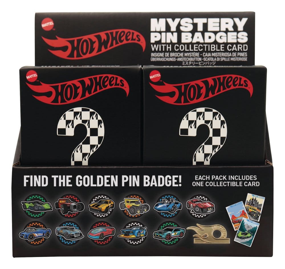 Hot Wheels Mystery Ansteck-Pins Blind Box Display (12) Image 5