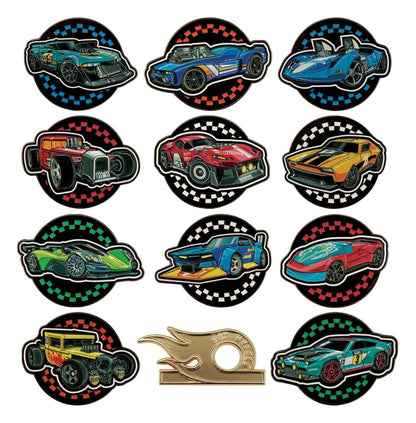 Hot Wheels Mystery Ansteck-Pins Blind Box Display (12) Image 9