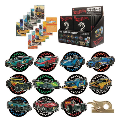 Hot Wheels Mystery Ansteck-Pins Blind Box Display (12) Image 17