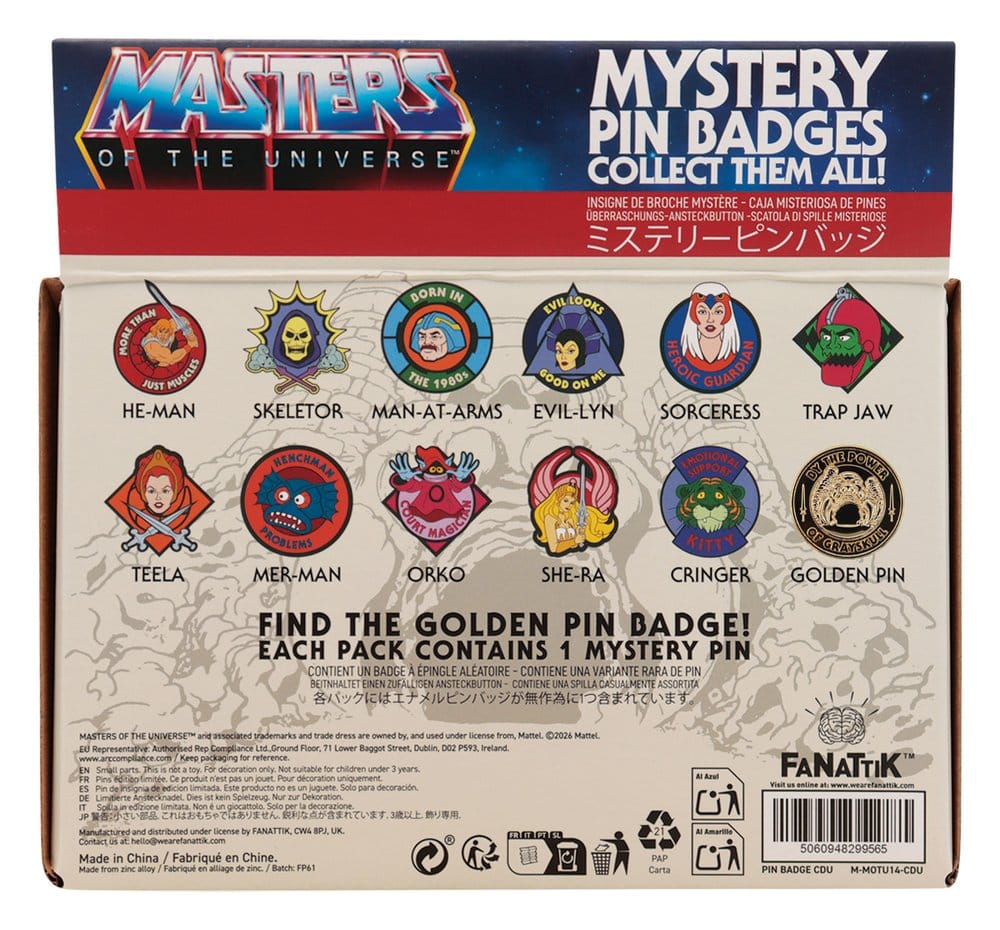 Masters of the Universe Mystery Ansteck-Pins Blind Box Display (12) Image 2