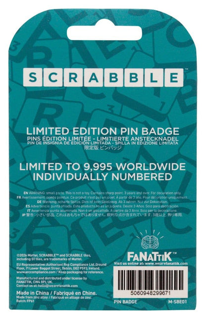 Scrabble Ansteck-Pin Word Nerd Limited Edition Image 2