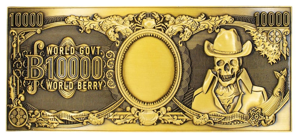 One Piece Replik 10.000 World Berry Metall-Banknote 6 x 15 cm Image 1