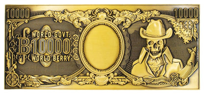 One Piece Replik 10.000 World Berry Metall-Banknote 6 x 15 cm Image 1