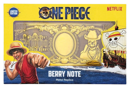 One Piece Replik 10.000 World Berry Metall-Banknote 6 x 15 cm Image 6