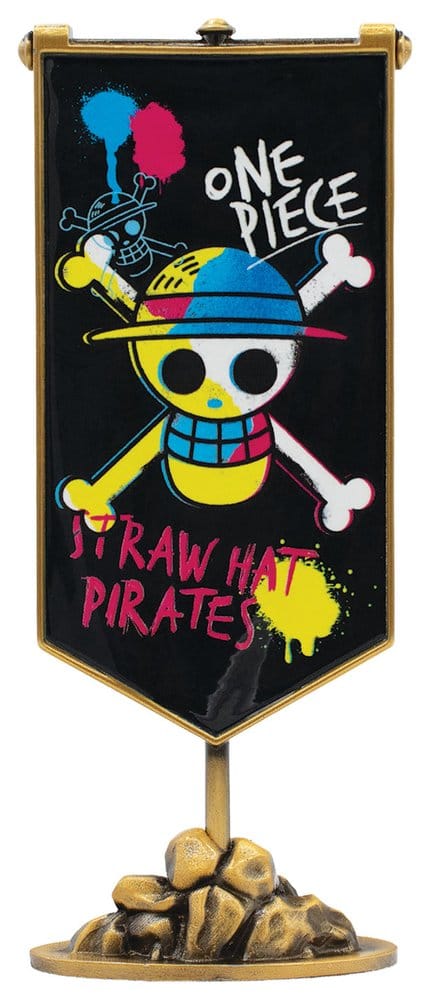 One Piece Replik Strohhutpiraten Metallbanner 11 x 6 cm Image 1