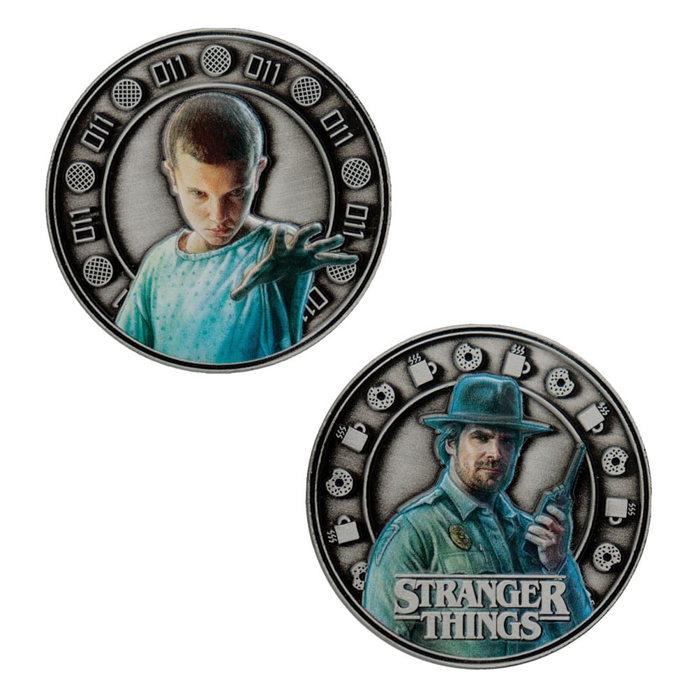 Stranger Things Sammelmünze Eleven & Hopper 4 cm Image 1