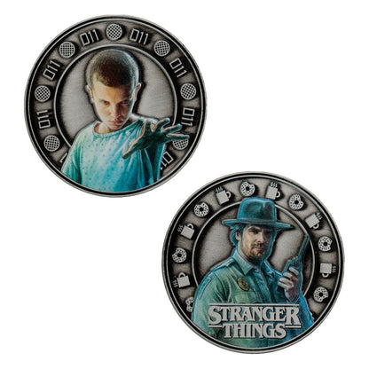 Stranger Things Sammelmünze Eleven & Hopper 4 cm Image 1