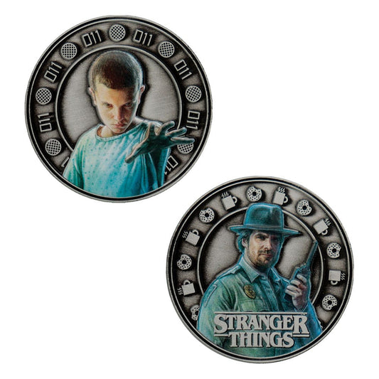 Stranger Things Sammelmünze Eleven & Hopper 4 cm Image 1