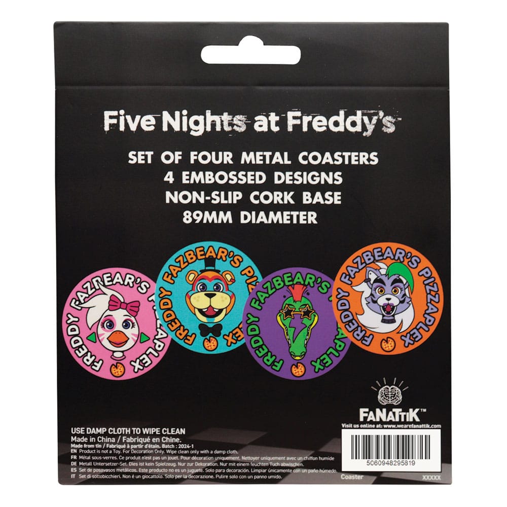 Five Nights at Freddy's Untersetzer 4er-Pack Printed Drinks Image 3