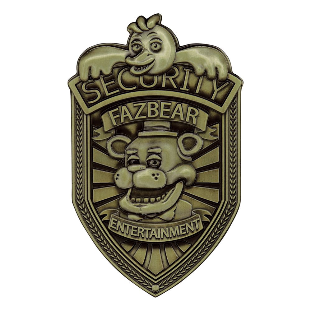Five Nights at Freddy´s Replik Security Badge Antique Brass Edition Image 1