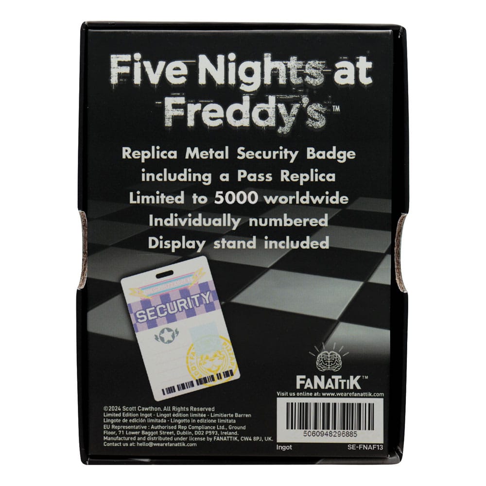 Five Nights at Freddy´s Replik Security Badge Antique Brass Edition Image 3