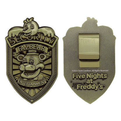 Five Nights at Freddy´s Replik Security Badge Antique Brass Edition Image 5