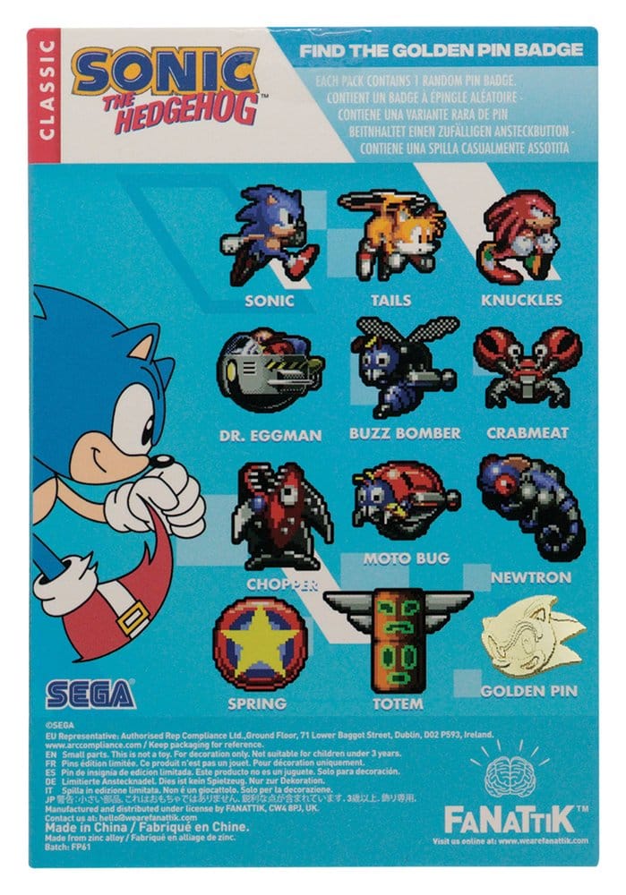 Sonic The Hedgehog Mystery Ansteck-Pins Blind Box Display (12) Image 14