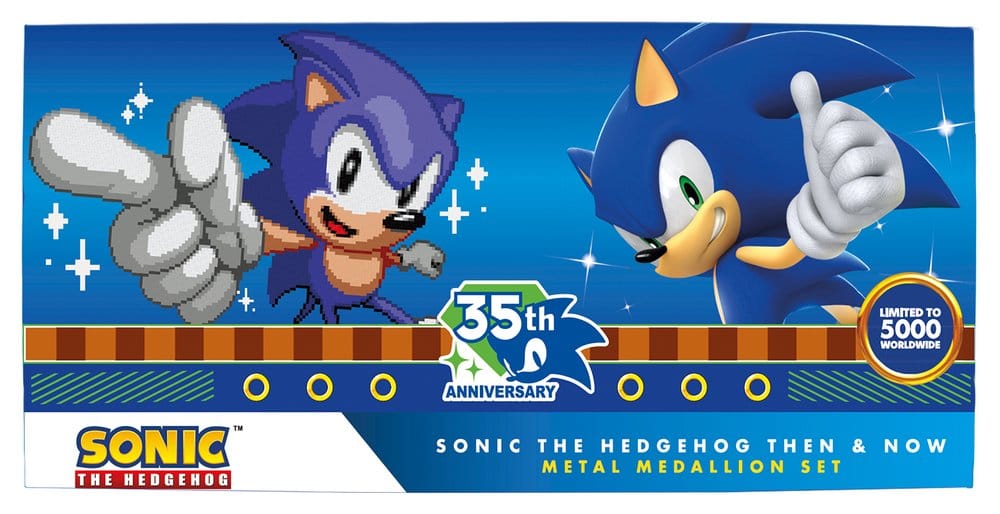 Sonic the Hedgehog Medaillen-Set 35th Anniversary Then & Now Limited Edition Image 6