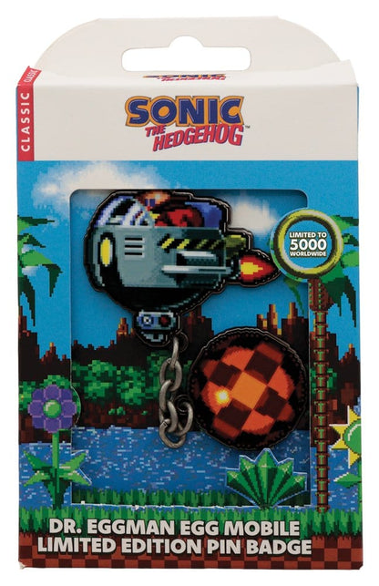 Sonic - The Hedgehog Ansteck-Pin Dr. Eggman Egg Mobile Chained Image 3