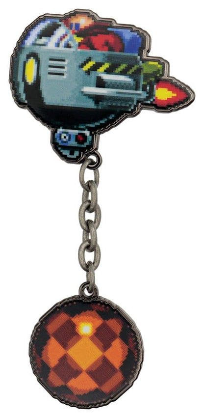 Sonic - The Hedgehog Ansteck-Pin Dr. Eggman Egg Mobile Chained Image 1
