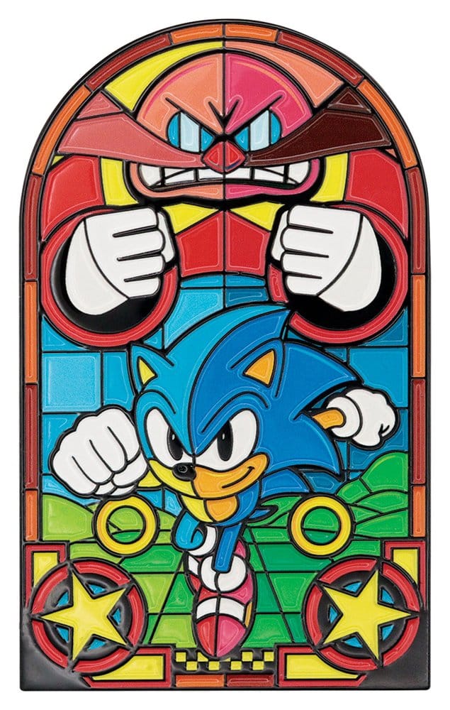 Sonic The Hedgehog Metallbarren Stained Glass Window Style 60 cm Image 1