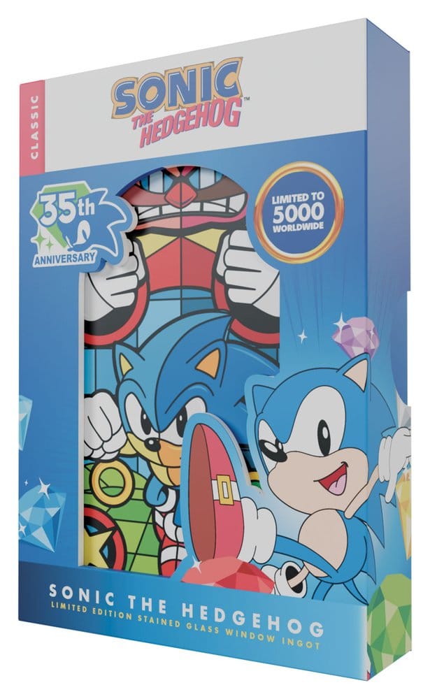 Sonic The Hedgehog Metallbarren Stained Glass Window Style 60 cm Image 3