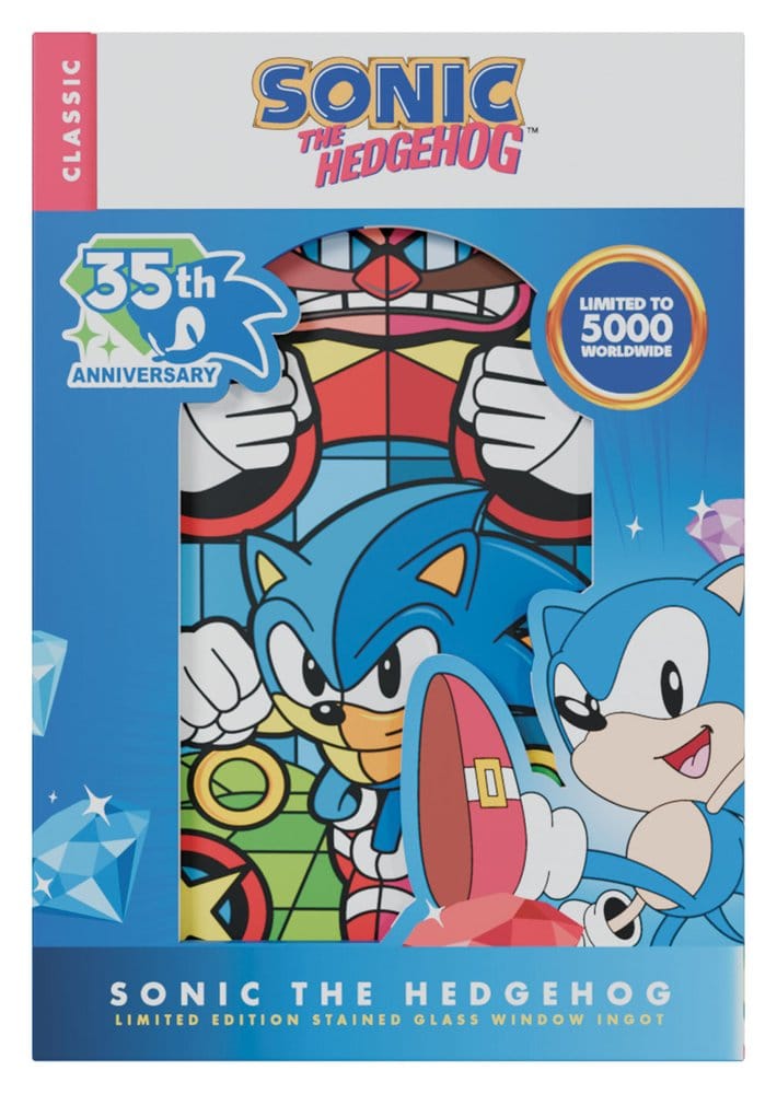 Sonic The Hedgehog Metallbarren Stained Glass Window Style 60 cm Image 5