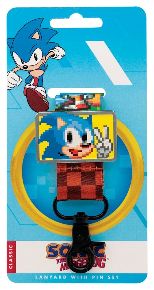 Sonic The Hedgehog Schlüsselband & Ansteck-Pin Set Image 1