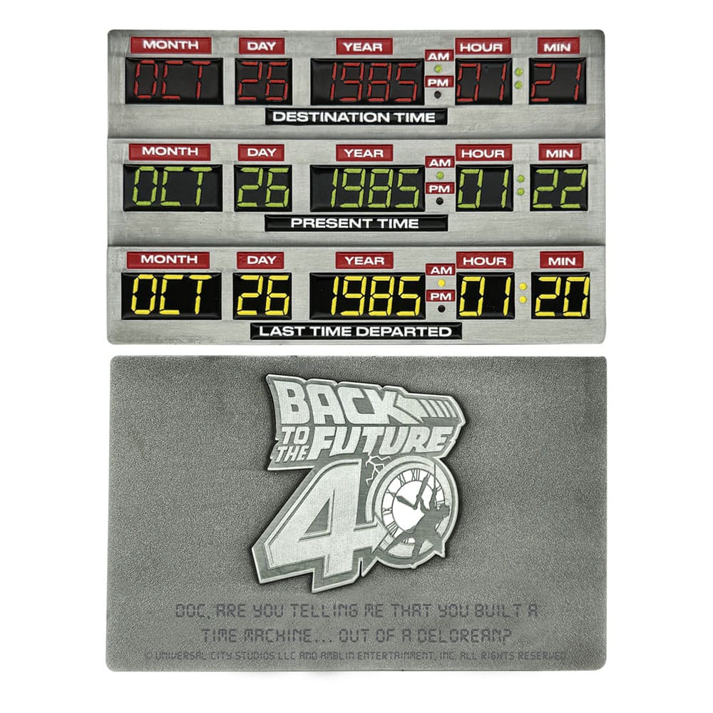 Zurück in die Zukunft Metallbarren 40th Anniversary Time Circuits Limited Edition Image 5