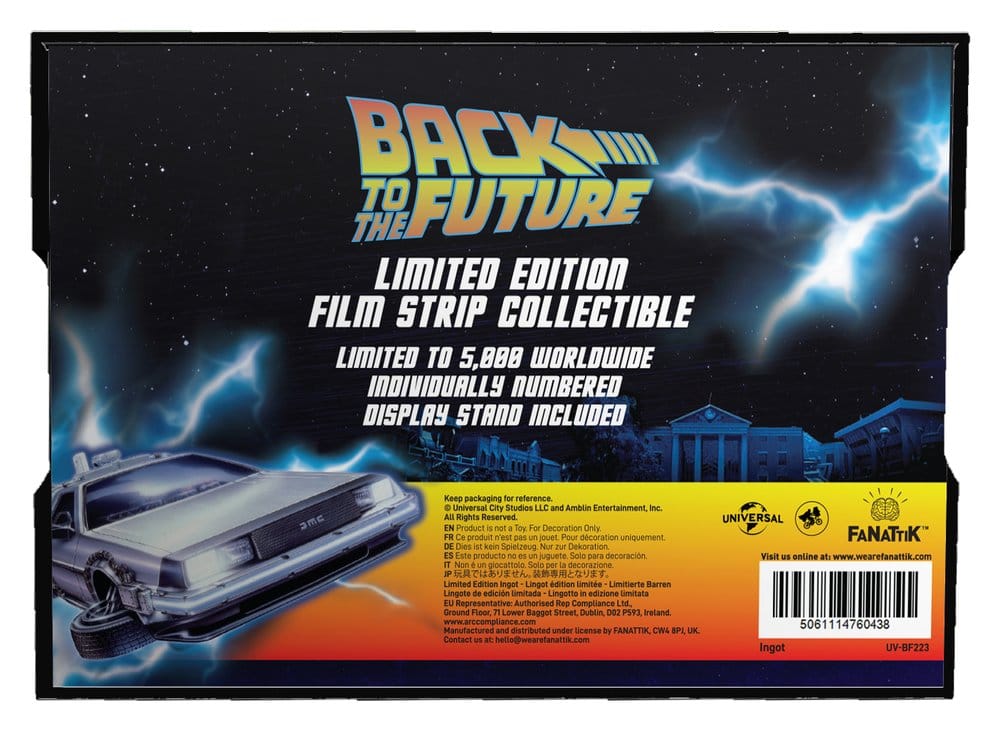 Zurück in die Zukunft Metallbarren Metallfilmstreifen-Sammlerstück Limited Edition Image 4