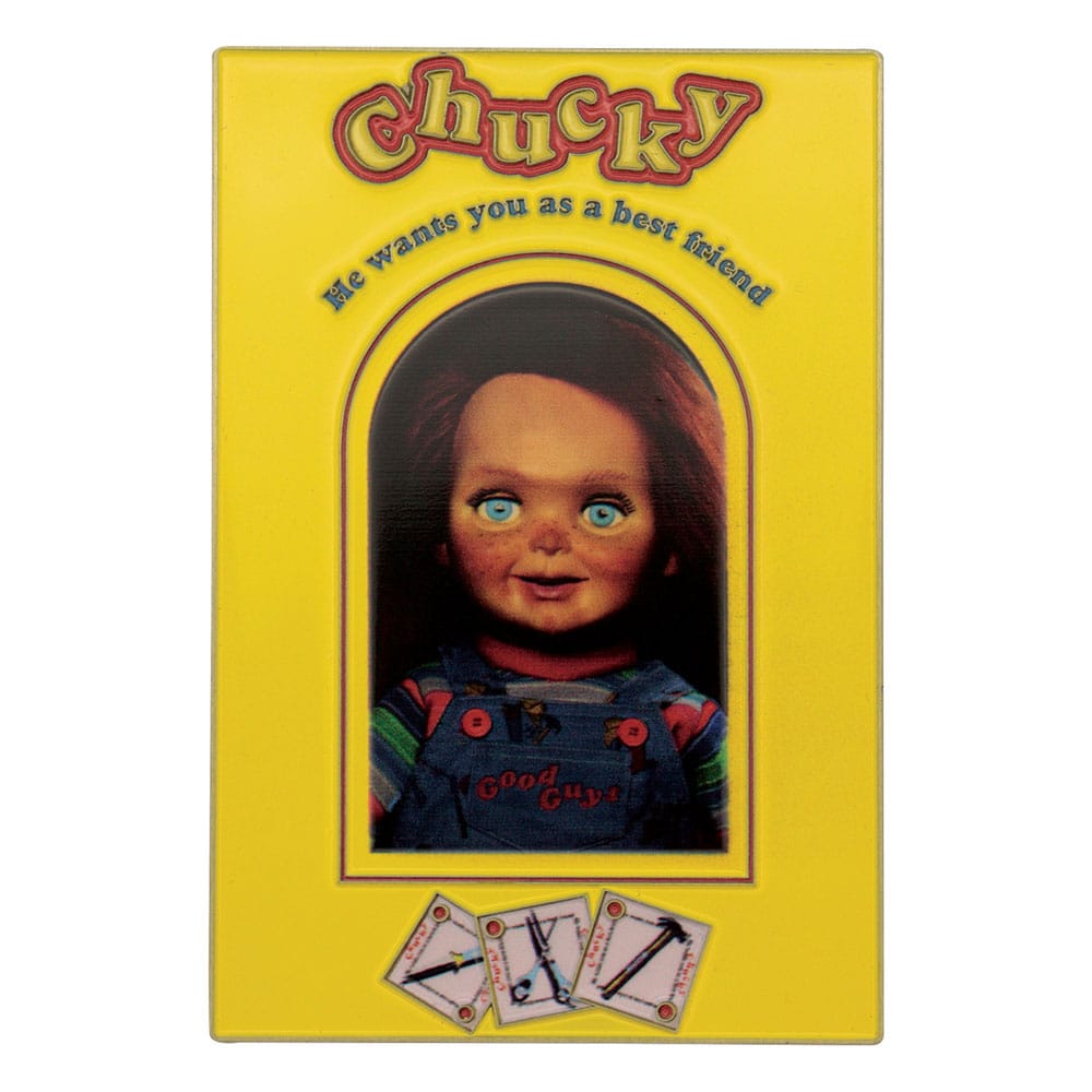 Chucky Die Mörderpuppe mit Spell Card Metallbarren Chucky Limited Edition Image 6