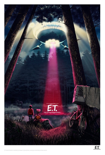 E.T. - Der Außerirdische Kunstdruck Ver. B Limited Edition 30 x 47 cm Image 1