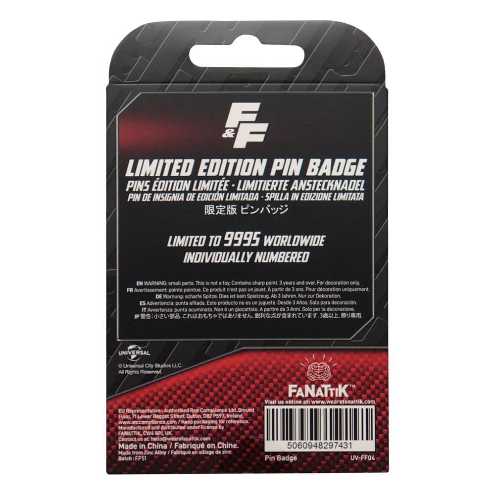 Fast & Furious Ansteck-Pin Familia License Plate Image 2