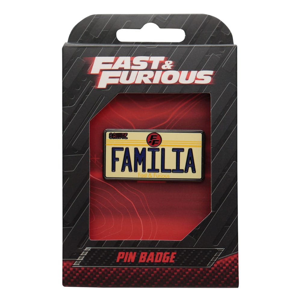 Fast & Furious Ansteck-Pin Familia License Plate Image 3