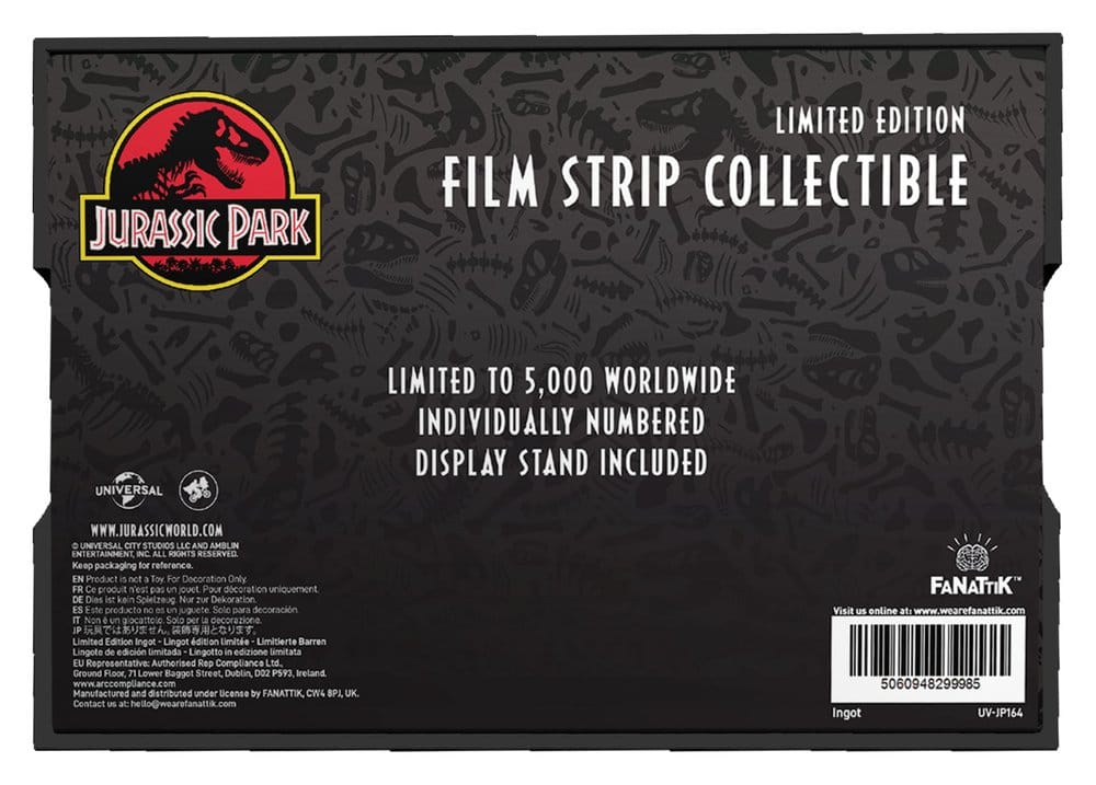 Jurassic Park Metallbarren Metal Film Strip Collectible 12 cm Image 5