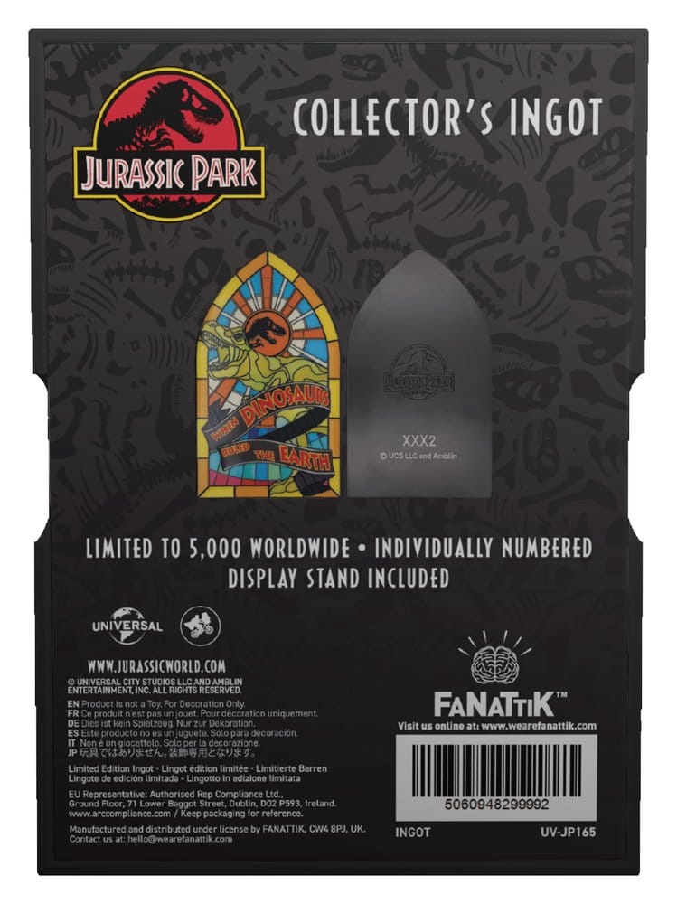 Jurassic Park Metallbarren Stained Glass Style Metal 11 cm Image 4