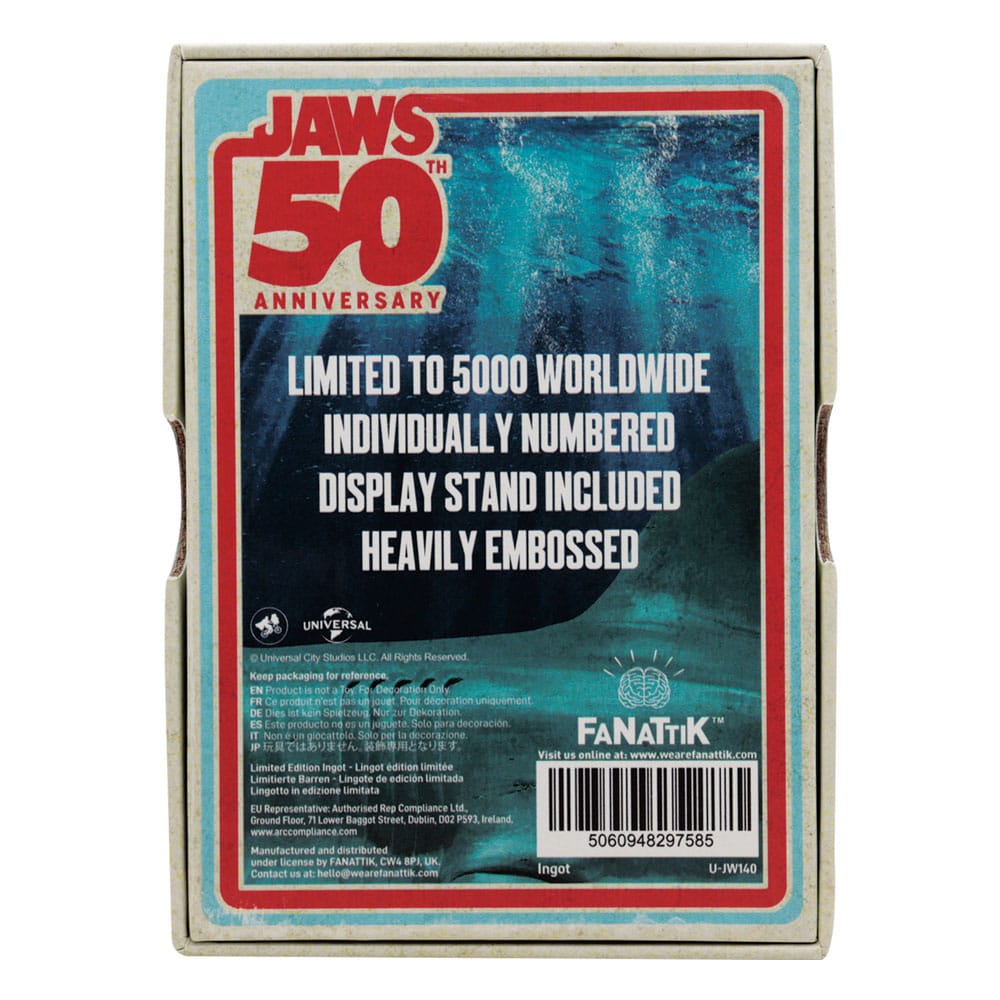 Jaws Metallbarren 50th Anniversary Poster Limited Edition Image 3