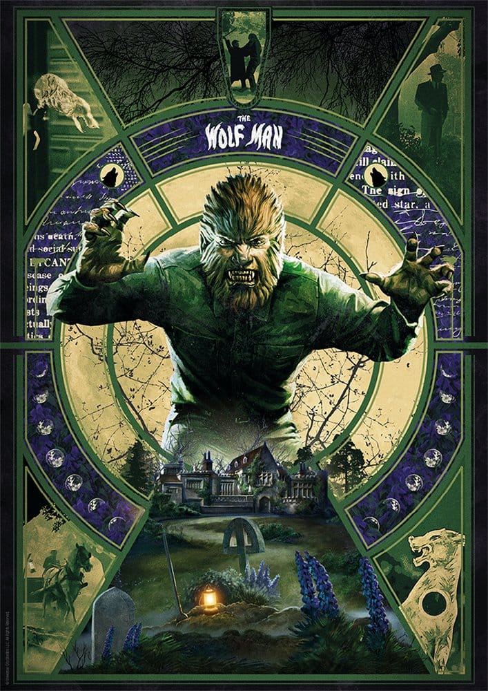 Universal Monsters Kunstdruck The Wolfman Limited Edition 30 x 47 cm Image 1