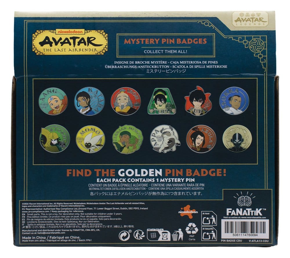 Avatar: The Last Airbender Mystery Ansteck-Pins Blind Box Display (12) Image 7