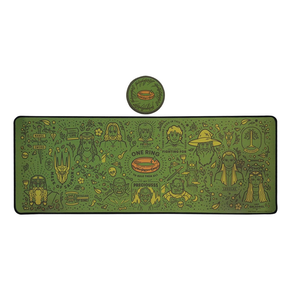 Herr der Ringe Schreibtischunterlage & Untersetzer Image 1