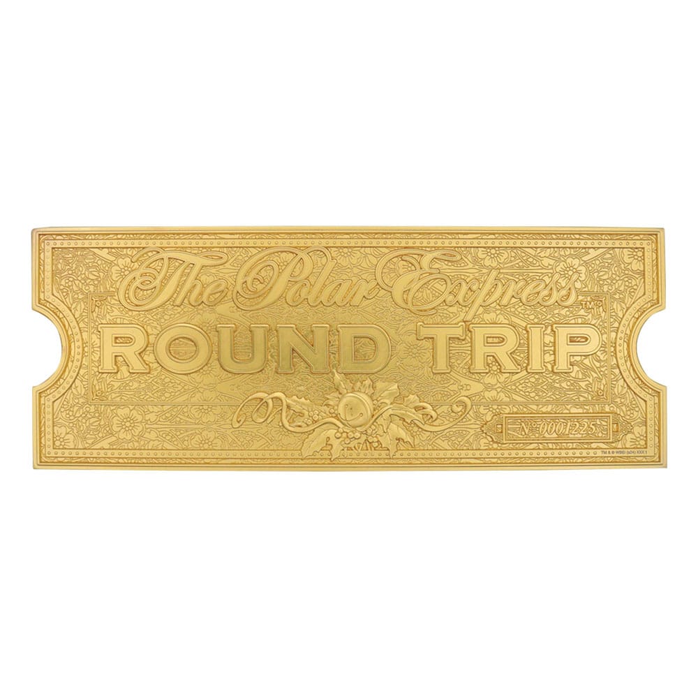 Der Polarexpress Replik Train Ticket 24k Gold Plated Limited Edition Image 3