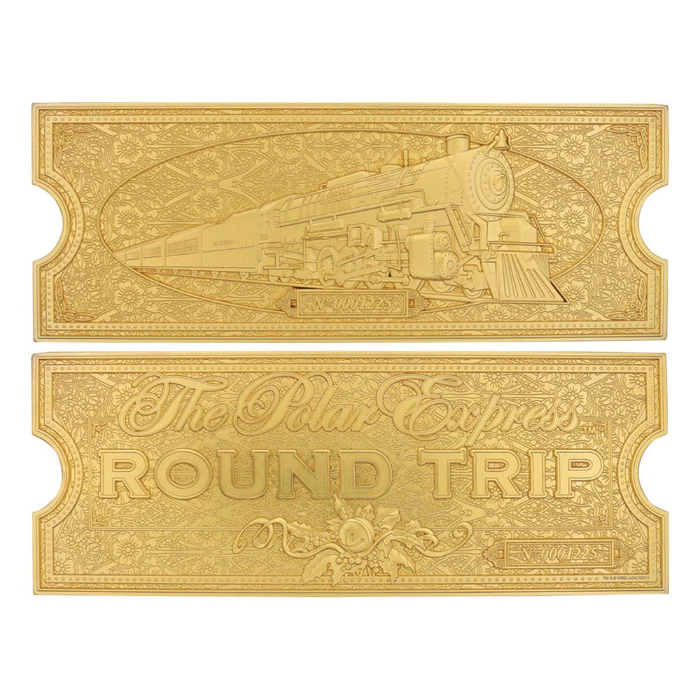 Der Polarexpress Replik Train Ticket 24k Gold Plated Limited Edition Image 7