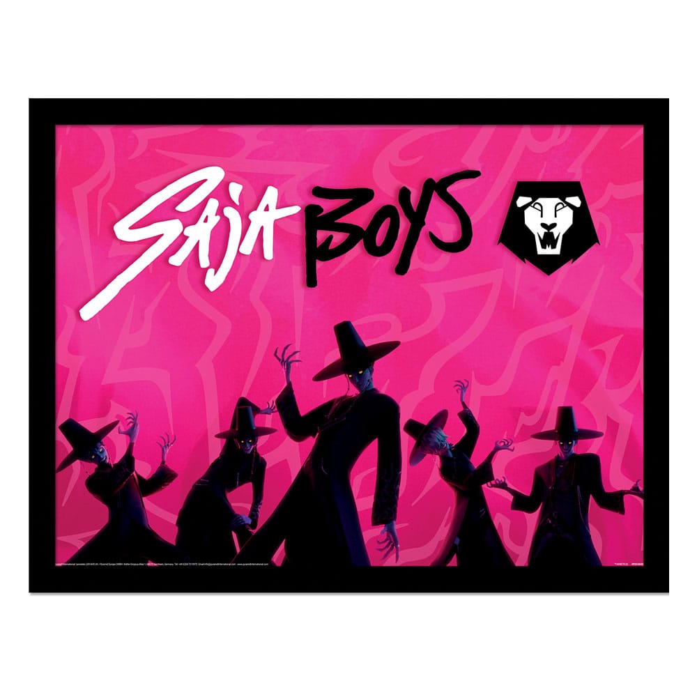 KPop Demon Hunters Collector Print Poster im Rahmen Saja Boys Idol Image 1