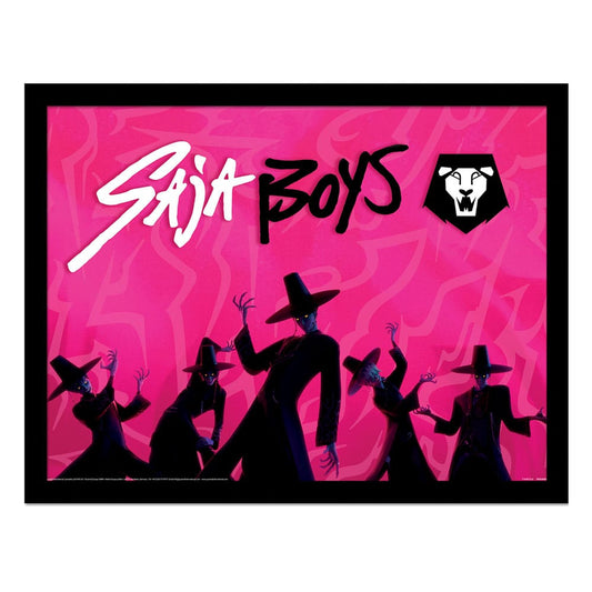 KPop Demon Hunters Collector Print Poster im Rahmen Saja Boys Idol Image 1
