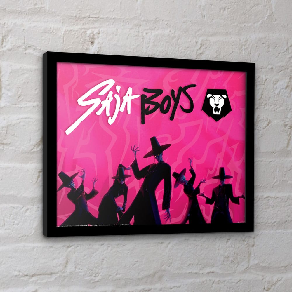 KPop Demon Hunters Collector Print Poster im Rahmen Saja Boys Idol Image 2