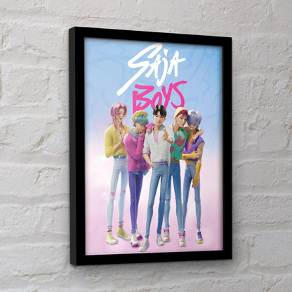 KPop Demon Hunters Collector Print Poster im Rahmen Saja Boys Image 2