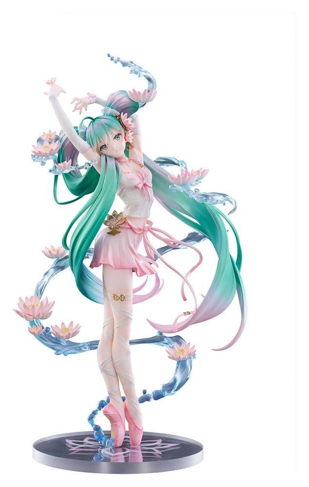 Hatsune Miku F:NEX PVC Statue 1/7 Water lily Ver. 27 cm Image 1
