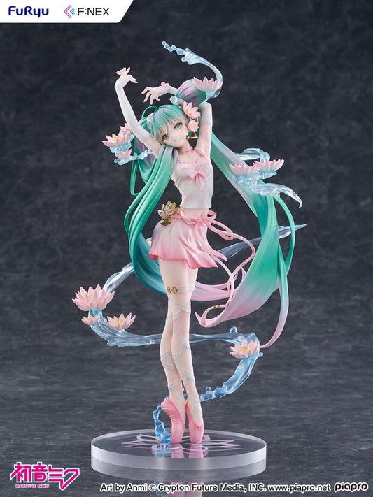 Hatsune Miku F:NEX PVC Statue 1/7 Water lily Ver. 27 cm Image 2