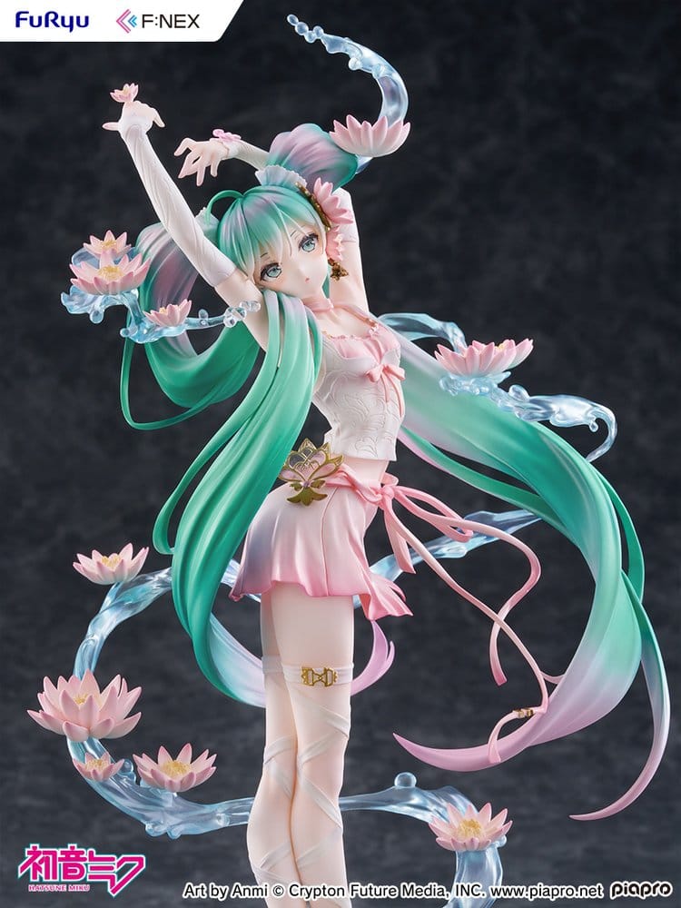 Hatsune Miku F:NEX PVC Statue 1/7 Water lily Ver. 27 cm Image 5