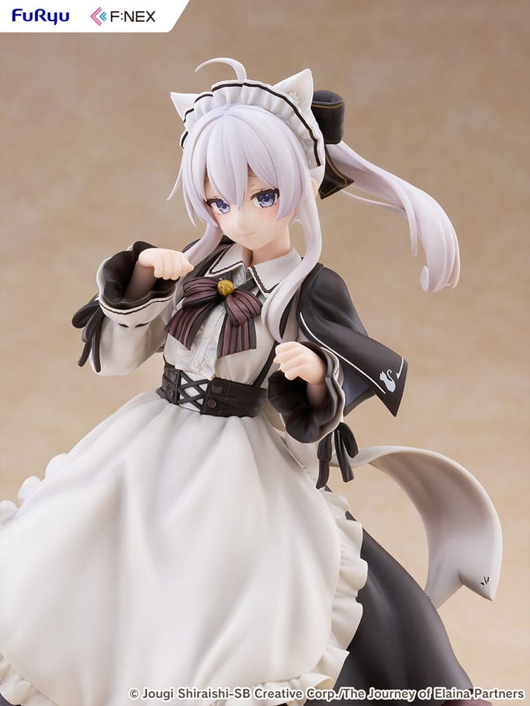 Wandering Witch: The Journey of Elaina F:NEX PVC Statue 1/7 Elaina Maid costume with cat ears Ver. 24 cm Image 6