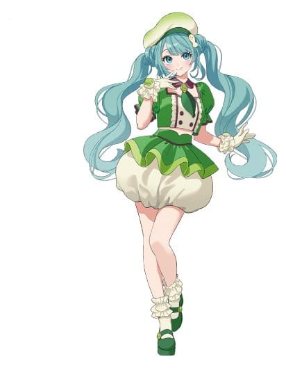 Hatsune Miku x Tirol Choco Collaboration PVC Figur Matcha Mochi Ver. 19 cm Image